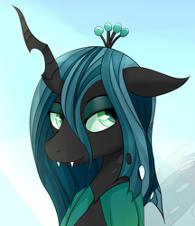Size: 1858x2155 | Tagged: safe, alternate version, artist:dashy21, queen chrysalis, changeling, changeling queen, fangs, female, solo