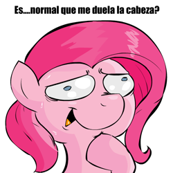 Size: 600x600 | Tagged: safe, artist:benja, pinkie pie, earth pony, pony, female, mare, pink coat, pink mane, solo, spanish