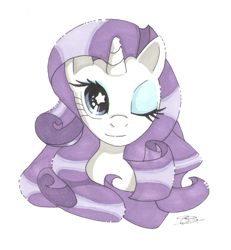 Size: 694x751 | Tagged: safe, artist:jopyon, rarity, pony, unicorn, female, horn, mare, solo, white coat