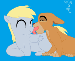 Size: 780x638 | Tagged: safe, artist:weaselbear, derpy hooves, pegasus, pony, crack shipping, crossover, crossover shipping, female, kiara, lesbian, mare, shipping, the lion king