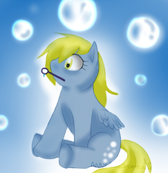 Size: 1172x1208 | Tagged: safe, artist:anniethewhimsical, derpy hooves, pegasus, pony, fanfic:bubbles, fanfic art, female, mare, solo