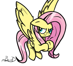 Size: 825x750 | Tagged: safe, artist:silvy-winds, fluttershy, pegasus, pony, angry, female, mare, solo