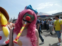 Size: 960x720 | Tagged: safe, pinkie pie, human, clown nose, cosplay, irl, irl human, photo
