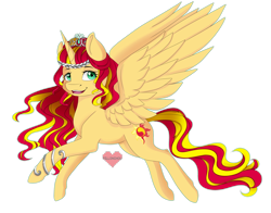 Size: 2644x2072 | Tagged: safe, artist:pillonchou, sunset shimmer, alicorn, pony, alicornified, race swap, shimmercorn, simple background, solo, transparent background