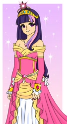 Size: 600x1114 | Tagged: safe, artist:sailor-serenity, derpibooru import, twilight sparkle, twilight sparkle (alicorn), alicorn, clothes, dress, humanized, solo