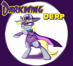 Size: 934x855 | Tagged: safe, artist:pepooni, derpy hooves, pegasus, pony, crossover, darkwing duck, female, mare, solo