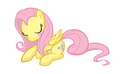Size: 803x471 | Tagged: safe, artist:tenchi-outsuno, fluttershy, pegasus, pony, female, mare, pink mane, yellow coat