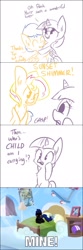 Size: 640x1920 | Tagged: safe, artist:tjpones, edit, flash sentry, sunset shimmer, twilight sparkle, twilight sparkle (alicorn), oc, oc:midnight blue, alicorn, pony, comic, female, flashlight, lesbian, male, mare, meme, op is a cuck, ponysuit, shipping, straight, sunsetsparkle