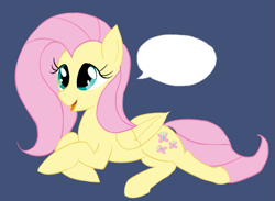 Size: 785x576 | Tagged: artist needed, safe, fluttershy, pegasus, pony, blue background, simple background, solo