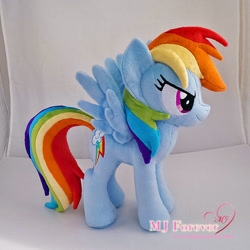 Size: 1134x1134 | Tagged: safe, artist:moggymawee, derpibooru import, rainbow dash, irl, photo, plushie, solo