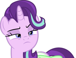 Size: 5000x3886 | Tagged: safe, artist:dashiesparkle, starlight glimmer, pony, rock solid friendship, .svg available, absurd resolution, high res, raised eyebrow, saddle bag, simple background, solo, transparent background, vector