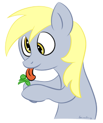 Size: 1249x1500 | Tagged: safe, artist:saine grey, derpy hooves, pegasus, pony, female, licking, mare, solo, tongue out