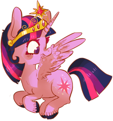 Size: 420x450 | Tagged: safe, artist:tweissie, derpibooru import, twilight sparkle, twilight sparkle (alicorn), alicorn, pony, big crown thingy, female, mare, preening, simple background, solo, transparent background