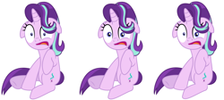 Size: 1376x616 | Tagged: safe, edit, starlight glimmer, pony, floppy ears, shrunken pupils, simple background, solo, vector, white background
