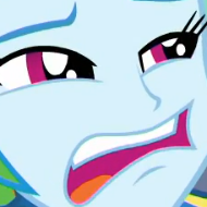 Size: 190x190 | Tagged: safe, derpibooru import, screencap, rainbow dash, better together, equestria girls, overpowered (equestria girls), cropped, faic, female, rainbow dash is best facemaker