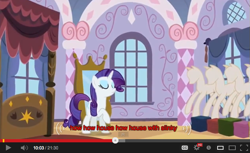 Size: 633x387 | Tagged: safe, screencap, rarity, pony, unicorn, meme, youtube, youtube caption