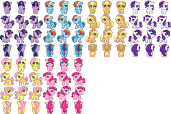 Size: 384x256 | Tagged: safe, artist:ashwolf, derpibooru import, applejack, fluttershy, pinkie pie, rainbow dash, rarity, twilight sparkle, earth pony, pegasus, pony, unicorn, mane six, rpg, rpg maker vx ace