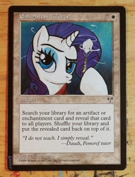 Size: 500x656 | Tagged: safe, artist:ninthsphere, rarity, pony, unicorn, card, female, horn, magic the gathering, mare, solo
