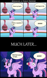 Size: 1023x1692 | Tagged: safe, artist:r-c-h, derpibooru import, twilight sparkle, twilight sparkle (alicorn), alicorn, pony, comic, cupcake, female, mare, pinkie pie swear, pinkie promise