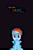 Size: 2000x3000 | Tagged: safe, artist:poniesmemes, derpibooru import, rainbow dash, pegasus, pony, fanfic:my little dashie, black background, female, filly, filly rainbow dash, simple background, solo, younger