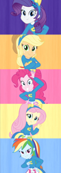 Size: 1280x3600 | Tagged: safe, derpibooru import, screencap, applejack, fluttershy, pinkie pie, rainbow dash, rarity, equestria girls, equestria girls (movie), helping twilight win the crown, humane five, wondercolts