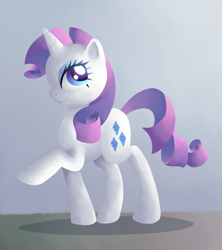 Size: 512x576 | Tagged: safe, artist:spencella, rarity, pony, unicorn, female, horn, mare, solo, white coat