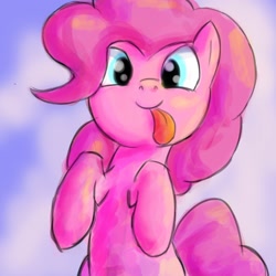 Size: 2000x2000 | Tagged: safe, artist:kanashiipanda, pinkie pie, earth pony, pony, :p, cute, diapinkes, solo, tongue out