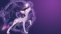 Size: 1920x1080 | Tagged: safe, artist:affanita, artist:avareq, derpibooru import, twilight sparkle, wolf, species swap, twiwolf, wallpaper, wolfified