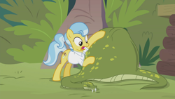 Size: 1920x1080 | Tagged: safe, screencap, antoine, doctor fauna, muriel, earth pony, elephant, pony, python, snake, she talks to angel, abdominal bulge, eaten alive, female, mare, predation, vore, you know for kids