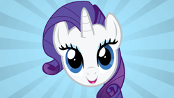 Size: 3500x1969 | Tagged: safe, artist:looneytunerian, rarity, pony, unicorn, cartoon intro, female, mare, purple mane, solo, white coat