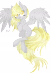 Size: 1417x2048 | Tagged: safe, artist:hamatte, derpy hooves, pegasus, pony, female, mare, solo