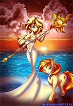 Size: 150x217 | Tagged: safe, artist:hachimitsu-ink, sunset shimmer, pony, equestria girls, breasts, picture for breezies, self ponidox, sunset jiggler