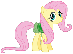 Size: 8192x5987 | Tagged: safe, artist:thatguy1945, fluttershy, pegasus, pony, absurd resolution, female, looking at you, mare, saddle, simple background, solo, standing, tack, transparent background, vector