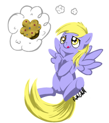 Size: 576x648 | Tagged: safe, artist:beefcrow, derpy hooves, pegasus, pony, female, mare, muffin, solo