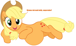 Size: 1566x964 | Tagged: safe, applejack, earth pony, pony, bellyrubs, female, mare, pregnant, pregnant edit