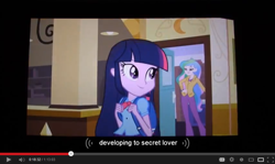 Size: 852x507 | Tagged: safe, screencap, princess celestia, principal celestia, twilight sparkle, equestria girls, equestria girls (movie), female, implied shipping, lesbian, shipping, twilestia, youtube caption