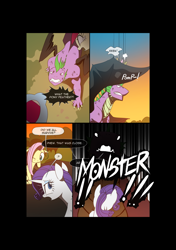 Size: 3541x5016 | Tagged: safe, artist:gashiboka, derpibooru import, fluttershy, rainbow dash, rarity, roseluck, spike, dragon, pegasus, pony, unicorn, comic:recall the time of no return, comic, high res, older, wat, winged spike