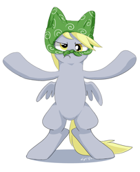 Size: 988x1216 | Tagged: safe, artist:sion, derpy hooves, pegasus, pony, disguise, female, mare, solo