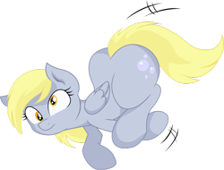 Size: 900x683 | Tagged: safe, artist:joey darkmeat, derpy hooves, pegasus, pony, bubble butt, female, mare, simple background, solo, transparent background, vector