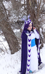 Size: 2784x4608 | Tagged: safe, artist:neko-no-danna, princess platinum, rarity, human, cosplay, irl, irl human, photo, snow, solo