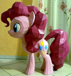 Size: 1953x2085 | Tagged: safe, artist:znegil, pinkie pie, earth pony, pony, female, mare, papercraft, pink coat, pink mane, solo