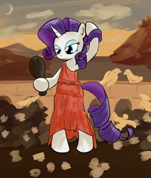 Size: 1202x1414 | Tagged: safe, artist:whatsapokemon, rarity, pony, unicorn, bipedal, fine art parody, helen of troy, ponified, solo