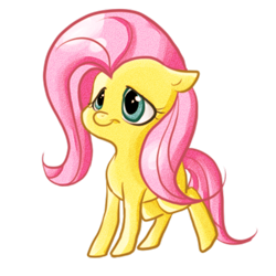 Size: 512x512 | Tagged: safe, artist:murdocrazy, fluttershy, pegasus, pony, chibi, female, mare, solo