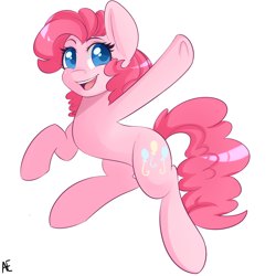 Size: 1280x1280 | Tagged: dead source, safe, artist:spittfireart, pinkie pie, earth pony, pony, colored pupils, cute, diapinkes, female, mare, open mouth, simple background, solo, white background