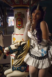 Size: 562x822 | Tagged: safe, artist:neko-no-danna, rarity, human, carousel, cosplay, irl, irl human, photo