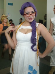 Size: 3000x4000 | Tagged: safe, artist:autumns-snow, artist:autumnsnow55, rarity, human, anime expo, cosplay, glasses, irl, irl human, measuring tape, photo, rarity's glasses