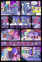 Size: 2000x2961 | Tagged: safe, artist:mlp-silver-quill, beauty brass, berry punch, berryshine, frederic horseshoepin, octavia melody, pinkie pie, pokey pierce, oc, oc:clutterstep, earth pony, pony, comic:a princess' tears, bandage, comic, medic, peach dream, royal guard, top tier