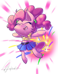 Size: 2888x3674 | Tagged: safe, artist:jggjqm522, pinkie pie, earth pony, pony, clothes, female, mare, pink coat, pink mane, solo