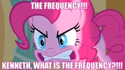 Size: 1280x720 | Tagged: safe, pinkie pie, earth pony, pony, image macro, r.e.m., solo, text