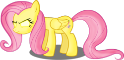 Size: 1600x781 | Tagged: safe, artist:hexagonpie, fluttershy, pegasus, pony, angry, glowing eyes, simple background, transparent background, vector